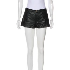 LAMARQUE COLLECTION Laser-Cut Leather Shorts- SZ 0
